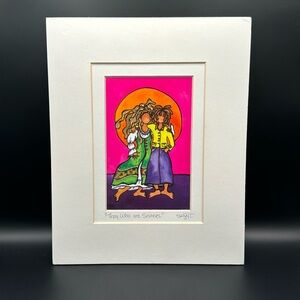 SUZY TORONTO™️ Vintage 'They Who Are Sisters' Double Matted Signed Print